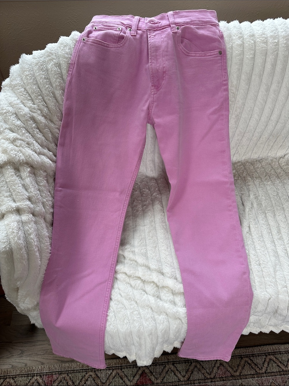 GAP Bubble Gum Baby Pink Straight Leg Jeans Size 26 / 2